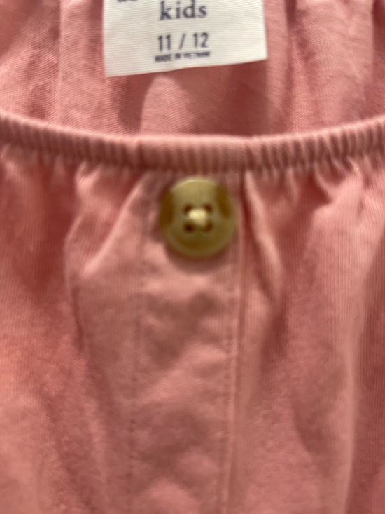 Abercrombie and Fitch Girls Soft Pink Button-Front Top - Picture 3 of 5